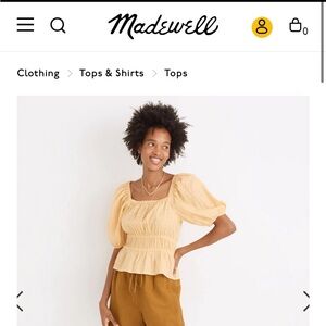 Madewell Smocked-Waist Top